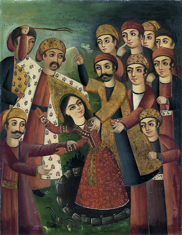 7 7Yusuf is pushed into the well by his angry brothers one of whom waves a pitchfork over his head late 19th nmk
